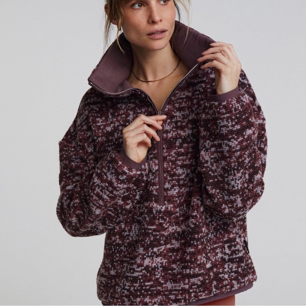 VARLEY Bailey Wool Blend Half Zip Jacket Size XS